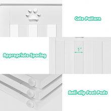 Load image into Gallery viewer, 24&quot; Folding Wooden Freestanding Pet Gate Dog Gate with 360° Hinge -White
