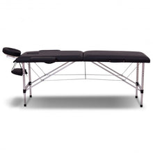 Load image into Gallery viewer, 72&quot;L Portable Massage Table w/ Free Carry Case-Black
