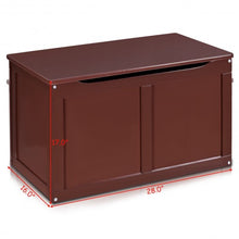 Load image into Gallery viewer, Safety Hinge Wooden Chest Organizer Toy Storage Box-Coffee
