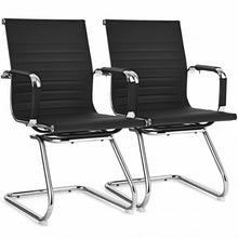 Load image into Gallery viewer, Set of 2 Office Guest Chairs Waiting Room Chairs -Black
