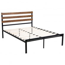 Load image into Gallery viewer, Metal Bed Frame Foundation with Headboard-Full Size
