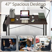 Load image into Gallery viewer, Modern Computer Desk Study Writing Table Home Office with Storage Bag Coffee-L
