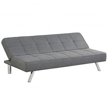 Load image into Gallery viewer, Convertible Futon Sofa Bed Adjustable Sleeper with Stainless Steel Legs
