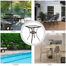 Load image into Gallery viewer, Outdoor Patio Rattan Square Table with Glass Top
