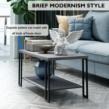 Load image into Gallery viewer, Accent Cocktail Table Coffee Table w/ Storage Shelf-Gray
