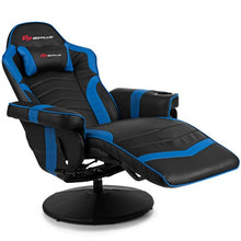 Load image into Gallery viewer, Ergonomic High Back Massage Gaming Chair with Pillow-Blue
