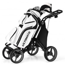 Load image into Gallery viewer, Lightweight Foldable Collapsible 4 Wheels Golf Push Cart-Gray
