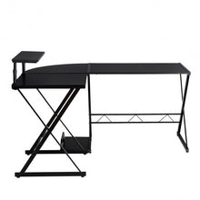 Load image into Gallery viewer, L-Shaped Desk Reversible Corner Computer Desk with Movable Shelf &amp; CPU Stand
