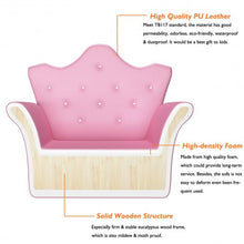 Load image into Gallery viewer, Pink Kids Sofa Armrest Couch with Ottoman
