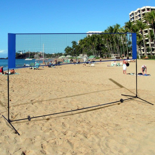 Portable 10' x 5' Beach Badminton Training Net w/ Carrying Bag