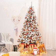 Load image into Gallery viewer, Pre-Lit Premium Snow Flocked Hinged Artificial Christmas Tree-7.5&#39;

