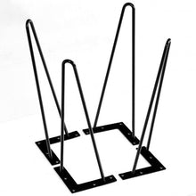 Load image into Gallery viewer, Set of 4 Solid Iron Metal Hairpin Coffee Table Legs-16&quot;
