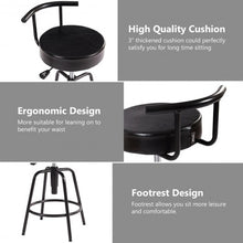Load image into Gallery viewer, Adjustable Swivel Vintage Bar Stool PU Leather Steel Frame
