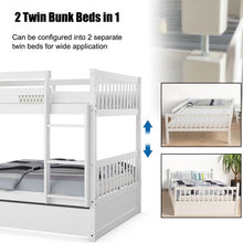 Load image into Gallery viewer, Full over Full Bunk Bed Platform Wood Bed
