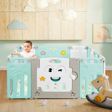 Load image into Gallery viewer, 14-Panel Foldable Baby Playpen Kids Activity Centre-Green
