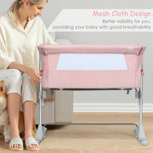 Load image into Gallery viewer, Travel Portable Baby Bed Side Sleeper  Bassinet Crib with Carrying Bag-Pink
