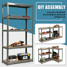 Load image into Gallery viewer, 72&quot; Storage Shelf Steel Metal 5 Levels Adjustable Shelves-Gray
