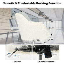 Load image into Gallery viewer, Modern Fluffy Faux Fur Vanity Office Chair for Teens Girls-Beige
