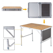 Load image into Gallery viewer, Aluminum Folding Picnic Camping Table with MDF Table Top
