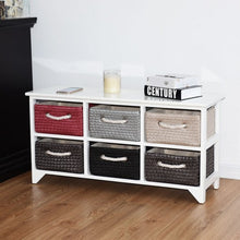 Load image into Gallery viewer, Wooden Basket Storage Chest with 6 Drawer Baskets
