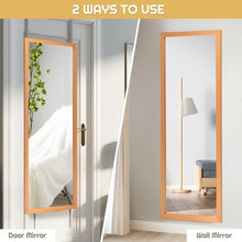 Load image into Gallery viewer, Wood Frame Full Length Hanging Mirror-Golden
