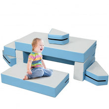 Load image into Gallery viewer, 4-in-1 Crawl Climb Foam Shapes Toddler Kids Playset-Blue
