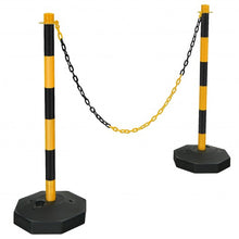 Load image into Gallery viewer, 2 Pack 34&#39;&#39; Traffic Delineator Poles with Fillable Base-Yellow
