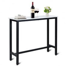 Load image into Gallery viewer, 47&quot; Pub Dining Bar Bistro Table w/ Marble Top-White
