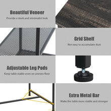 Load image into Gallery viewer, Industrial Dining Bar Pub Table with Metal Frame &amp; Storage Shelves
