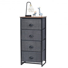 Load image into Gallery viewer, Chest Storage Tower Side Table Display Storage with 4 Drawers-Black
