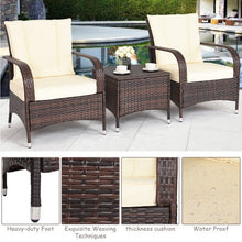 Load image into Gallery viewer, 3PCS Outdoor Patio Rattan Wicker Furniture Set-Beige
