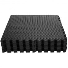 Load image into Gallery viewer, 12Tiles 1/2&quot; Puzzle Exercise Floor Mats-Black
