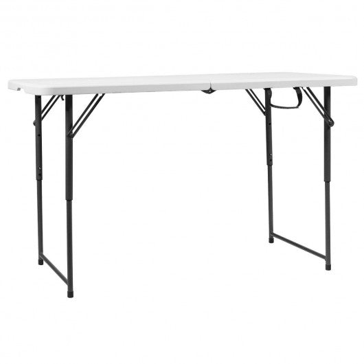 4ft Adjustable Camping and Utility Folding Table