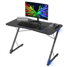 Load image into Gallery viewer, Z Shape Gaming Desk w/ LED Lights
