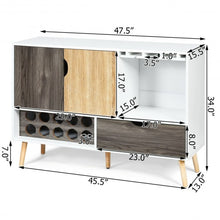 Load image into Gallery viewer, Mid-Century Buffet Sideboard Wooden Storage Cabinet
