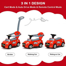 Load image into Gallery viewer, Kids Electric Ride On Car And Push Car Stroller -Red
