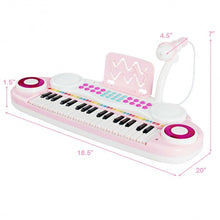 Load image into Gallery viewer, Multifunctional 37 Electric Keyboard Piano with Microphone-Pink
