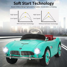 Load image into Gallery viewer, 12 V BMW 507 Licensed Electric Kids Ride On Retro Car-Green
