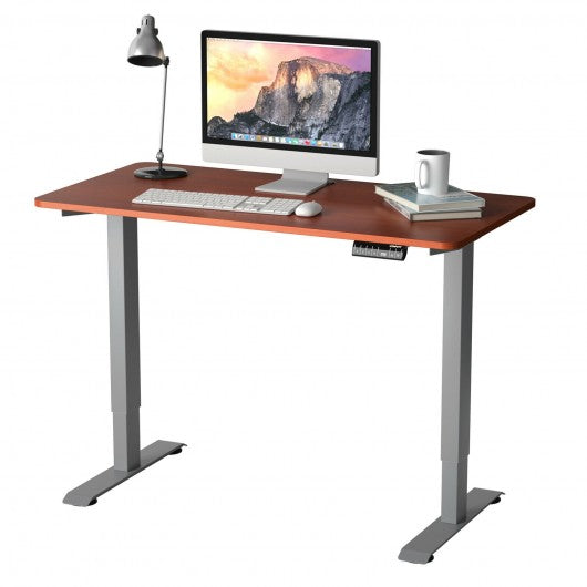 Electric Height Adjustable Standing Desk with Memory Controller-Brown