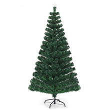 Load image into Gallery viewer, 5&#39;/6&#39;7&#39; LED Fiber Optic Artificial Christmas Tree w/ Top Star-5&#39;
