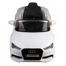 Load image into Gallery viewer, 12 V Audi A3 Kids Ride on Car with RC + LED Light + Music-White
