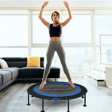 Load image into Gallery viewer, 47&quot; Folding Trampoline Fitness Exercise Rebound with Safety Pad Kids and Adults-Blue
