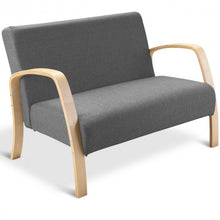 Load image into Gallery viewer, Mid Century Modern Fabric Upholstered Armchair Loveseat
