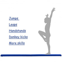 Load image into Gallery viewer, 8&#39; Gymnastics Performance Training Folding Floor Balance Beam-Blue
