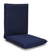 Load image into Gallery viewer, Adjustable 6-position Floor Chair Folding Lazy Man Sofa Chair-Navy
