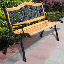 Load image into Gallery viewer, Park Garden Iron Hardwood Furniture Bench Porch Path Chair
