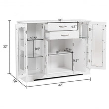 Load image into Gallery viewer, Buffet Storage Cabinet Console Cupboard with Glass Door
