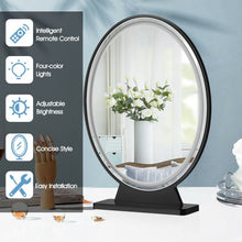 Load image into Gallery viewer, Hollywood Vanity Lighted Makeup Mirror Remote Control 4 Color Dimming-Black
