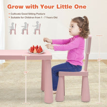 Load image into Gallery viewer, 3-Piece Toddler Multi Activity Play Dining Study Kids Table and Chair Set-Pink
