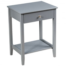 Load image into Gallery viewer, Wooden Nightstand  End Table Storage Display -Gray
